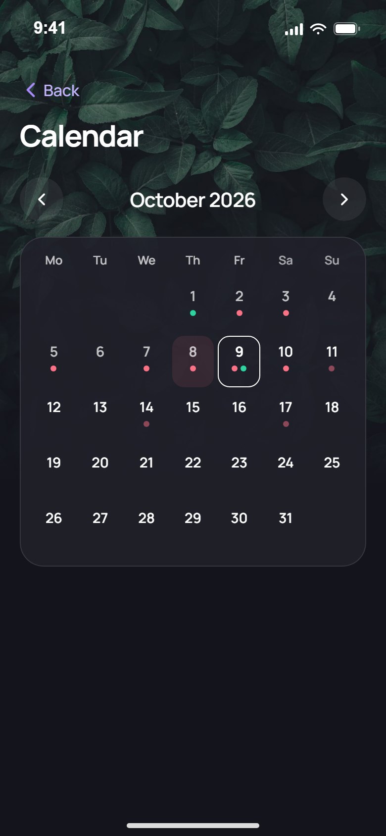 A calendar of everything that is due
